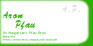 aron pfau business card
